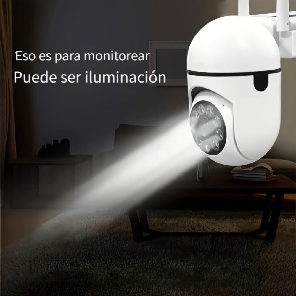 Viernes 2 piezas Cámara de seguridad WiFi Ease Life APP 1080P HD, visión nocturna a color, audio bidireccional, /inclinación/zoom 360, seguimiento y detección de movimiento para seguridad del hogar, foco y sirena, con cable