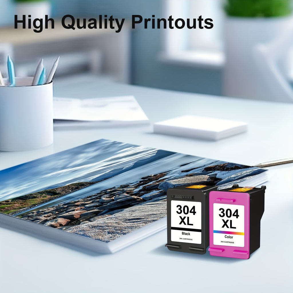 Cartucho de tinta | Cartuchos de tinta 304XL de alto rendimiento remanufacturados para HP 304 XL (Color Negro) para HP Deskjet 2600 2620 2621