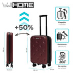 Maleta de Cabina Plegable Ultrafina 18" y 20" | Grosor Reducible | ABS Ligero y Resistente | Mango Telescópico + Ruedas | Varios Colores