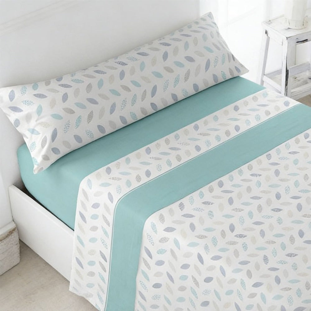 Juego de ropa de cama (Sábana ajustable, Cubrecama, Funda de almohada) | Juego de sábanas estampadas de 3 piezas | Primavera/Verano | Múltiples estilos | Tejido suave | 180cm - Múltiples tamaños disponibles
