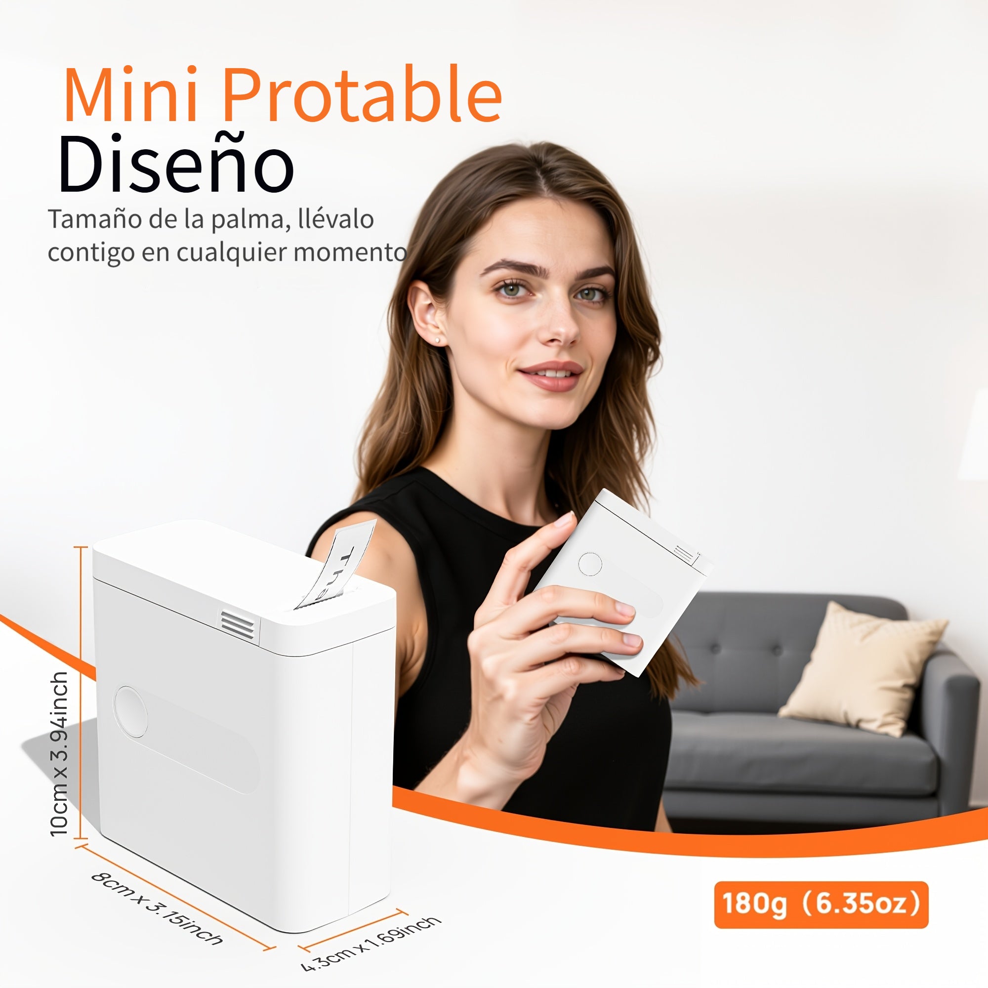 Impresora de etiquetas | Impresora de Etiquetas Térmica D12, Mini Impresora de Stickers Portátil Inalámbrica Sin Tinta, con Batería Recargable y