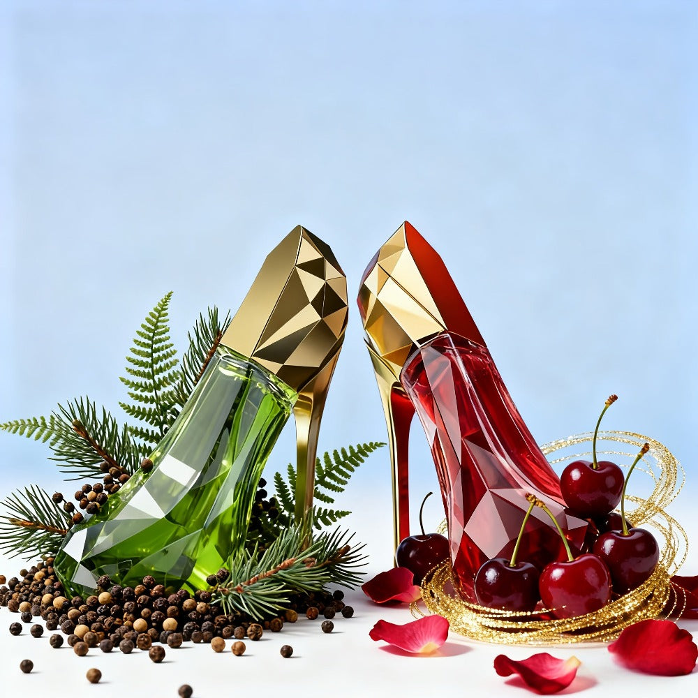 Set de regalo de perfume High-Heel (Opción de combo popular de 2 piezas de 60 ml/3 piezas de 90 ml) | Aromas a Ámbar Amaderado + Amaderado Floral + Frutal Floral Almizclado, Mezcla de múltiples aromas | Regalo ideal para inauguración de casa, Navidad, Hal