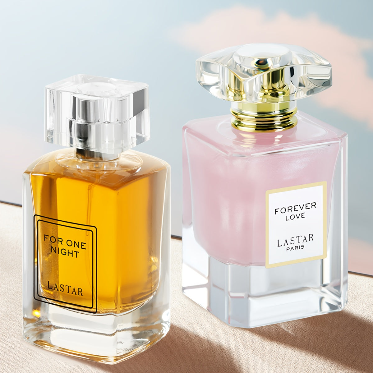 Juego de dos botellas de perfume para mujer, total 105 ml, notas amaderadas y florales, fragancia de larga duración, perfume para mujer, adecuado para salir, ambiente de cita, la primera opción como regalo para tu novia, empaque exquisito (estilo caja de