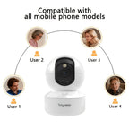 1pc Cámara de Vigilancia Wifi de Doble Banda 1296P, Alertas Inteligentes, Audio Bidireccional, Visión Nocturna a Color, Detección de Movimiento de Paquetes de Vehículos y Mascotas