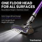 Yanhama Aspiradora Inalámbrica Recargable de 780W y 80Kpa, Nueva Versión, Ideal para Limpieza Profunda de Hogares, Automóviles y Oficinas, con Aspiración Potente, 8 en 1 Vertical con Faros LED, Perfecta para la Limpieza de Primavera