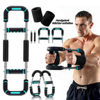 Barra de entrenamiento de fuerza para brazos ajustable, dispositivo de ejercicio para brazos de 27.22-40.82KG, equipo de fitness de dos cabezas con diseño desmontable, adecuado para fitness/equipo de fitness/barra de fuerza para brazos, equipo de gimnasia