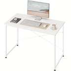 Escritorio | 1 escritorio de ordenador de 120x60cm, escritorio de oficina, escritorio de oficina ergonómico, patas de metal reforzadas, adecuado