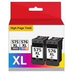 Cartuchos de tinta | PG-575XL CL-576XL 575 XL 576 XL Multipack Cartuchos Remanufacturados Compatibles para Canon 575 576 Cartuchos para PIXMA
