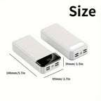 Suministro de Energía Móvil de Gran Capacidad de 50000mAh, con Pantalla LED, Linterna y Reserva de Energía de Emergencia, Carga Rápida de 22.5W - Luz de Camping para Exteriores, Adecuada para Teléfonos, Android y Dispositivos Digitales, Regalo de Vacacion