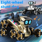 Robot Perro Espacial Mecánico más Nuevo de 2025 con Control Remoto y Tracción en 8 Ruedas, Apto para Fiestas, Espectáculos de Acrobacias - Juguete de Robot de Plástico Duradero, Mascota Electrónica para Juego al Aire Libre, Construcción Robusta, Acrobacia