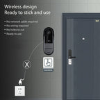 Cámara de Timbre WiFi Inalámbrica con Audio Bidireccional - Resolución HD, Timbre Visual WiFi con Cámara, Timbre Inteligente Inalámbrico Visual - Cámara de Timbre WiFi para Puerta, Visión Nocturna, Cambiador de Voz, Grabación de Fotos y Vídeos, Batería de