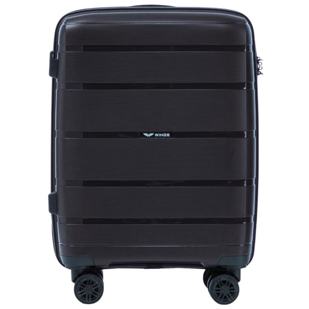Maleta rígida de 20", aproximadamente 55 x 40 x 20 cm / Color negro / Equipaje resistente a daños con mango telescópico / 4 ruedas giratorias dobles de 360° / Candado de combinación / Asas laterales y superiores de HAWFINCH