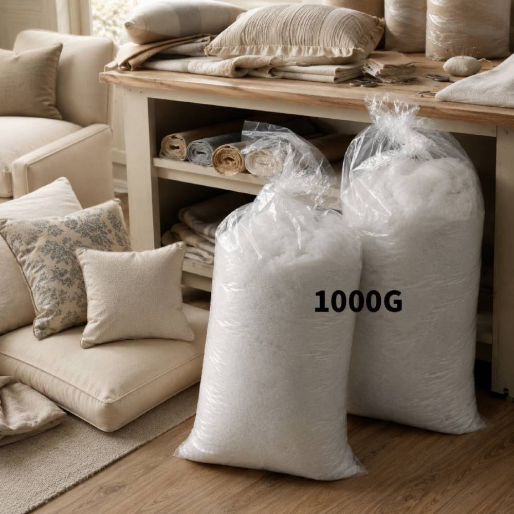Relleno para almohadas | Relleno para cojines de respaldo | Relleno de microfibra de 1000 g o 500 g | Suave y cómodo | Apto para cojines, almohadas y manualidades
