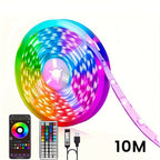 Tiras de luces LED inteligentes para dormitorio 5m, RGB con control remoto aplicación