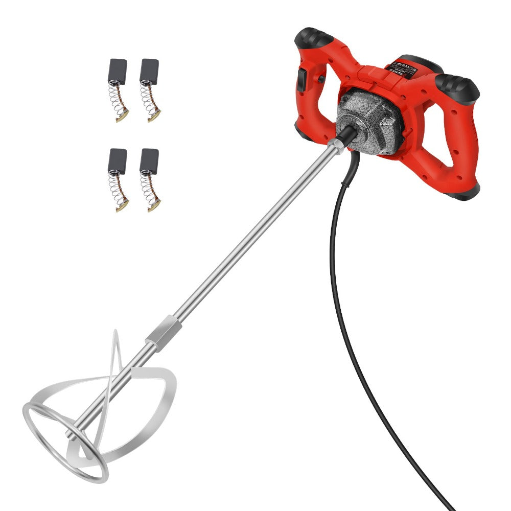 Mezclador eléctrico portátil con paleta y 6 velocidades, mezclador de yeso, mortero y pintura, herramienta eléctrica de mano con paleta para mezclar yeso/pintura/mortero/pasta adhesiva/concreto