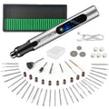 1 Juego de Mini Herramientas Eléctricas con Batería de Li-ion, 3 Velocidades de Rotación, Carga USB Portátil, Herramienta Rotativa Multiusos con Accesorios para Lijar, Pulir, Tallar, Proyectos DIY