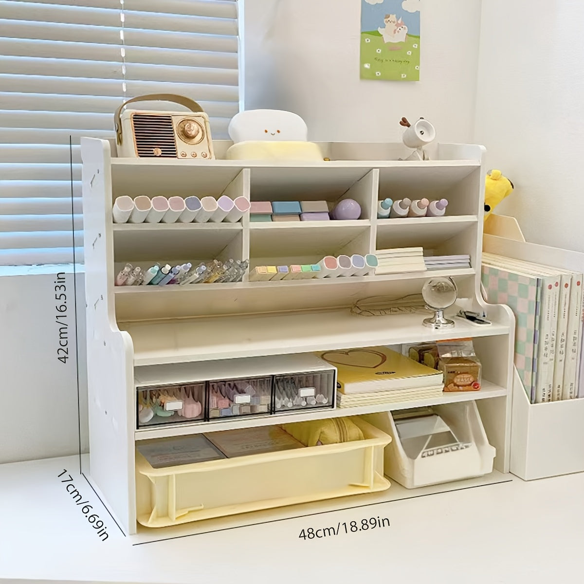 Organizador de escritorio multinivel para archivos papelería y oficina | diseño funcional