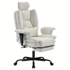 Silla de oficina | Silla de Oficina | Silla Ergonómica para Oficina | Silla Giratoria para Escritorio | Silla de Oficina en Beige,, Blanco