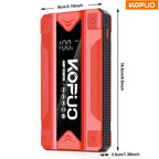 Arrancador portátil de batería de coche KOPUO 6000A - Herramienta profesional de mecánico automotriz (hasta 8.5L gasolina/7L diésel) Banco de baterías de emergencia de 12V con pinzas de seguridad inteligentes, pantalla LCD, diseño de luz LED ultrabrillant