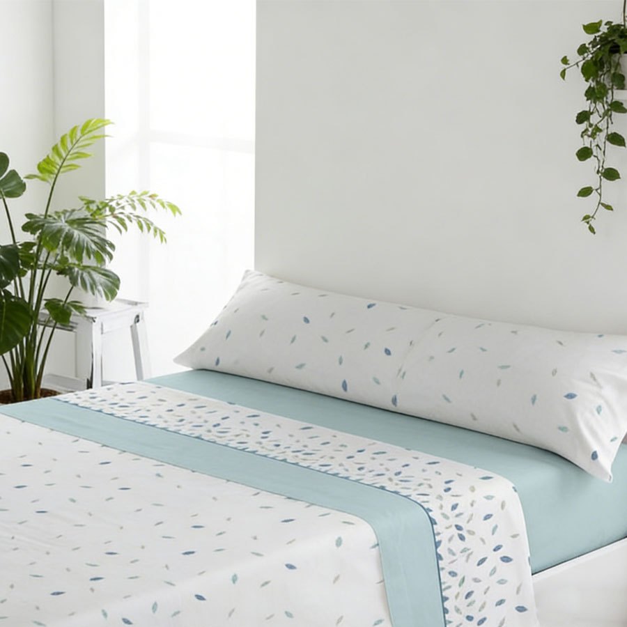 Juego de ropa de cama (Sábana ajustable, Cubrecama, Funda de almohada) | Juego de sábanas estampadas de 3 piezas | Primavera/Verano | Múltiples estilos | Tejido suave | 180cm - Múltiples tamaños disponibles