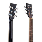 BAKAJI Guitarra Acústica Eléctrica de 41 Pulgadas con Estuche, Kit de Reemplazo de Cuerdas, Púas, Cable de Amplificador y Correa, Guitarra Folk Cutaway para Adultos y Principiantes