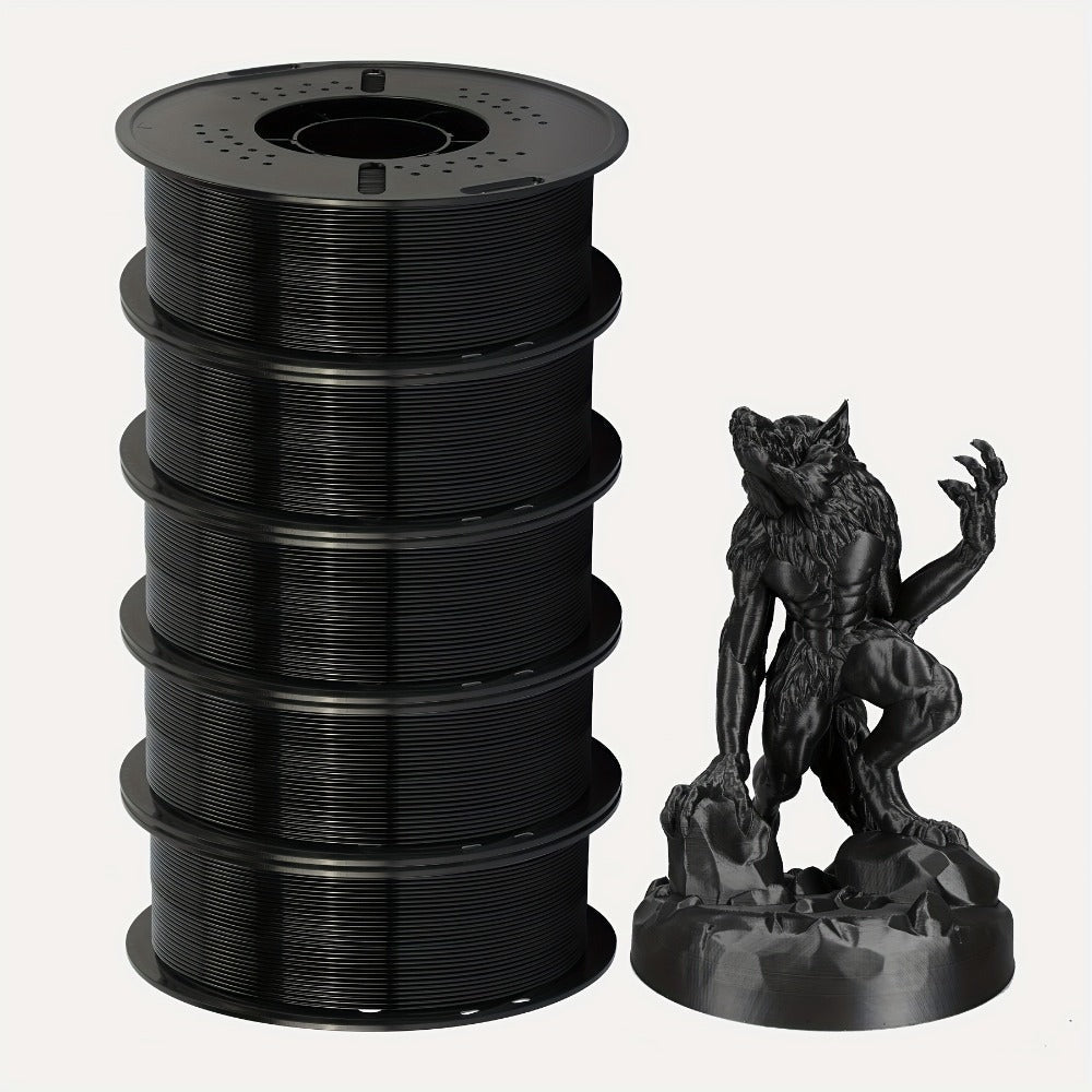 Filamento PETG 1.75mm 11Lbs 2.2LBS (1Kg)/Carrete de Alta Precisión Buena Resistencia al Impacto Filamento para Impresora 3D Negro Blanco Gris Materiales para Impresora 3D