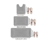 Juego de 3 alfombras antideslizantes para baño, tapete de baño grueso súper absorbente, almohadilla suave de secado rápido, con tapete de inodoro en forma de U, tapete para piso de baño, tapete de ducha, bañera, habitación de ducha, suministros de baño, d
