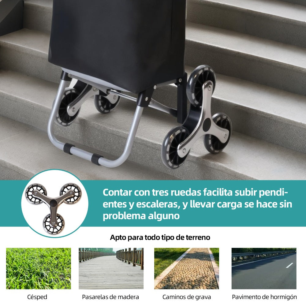 Carrito Compra Plegable de Aluminio, Carro de la compra plegable, tela Oxford bolsa,bolsa de la compra extraíble con ruedas,Carro de la Compra 6 Ruedas con Bolsa Oxford Desmontable, 95x41x28 cm, 34.6L.