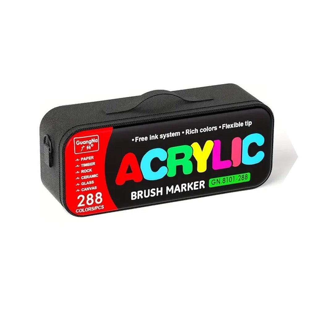 Rotuladores | Set de Marcadores Acrílicos Guangna de 288 Colores, Tinta Líquida, Rotuladores de Dibujo Artístico, Empaque Elegante para Pintura
