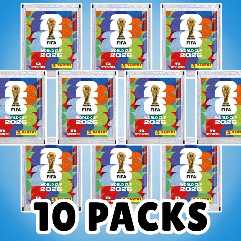 10x Bolsas de pegatinas de la Copa Mundial de la FIFA 2026 – 7 pegatinas por bolsa – 70 pegatinas en total