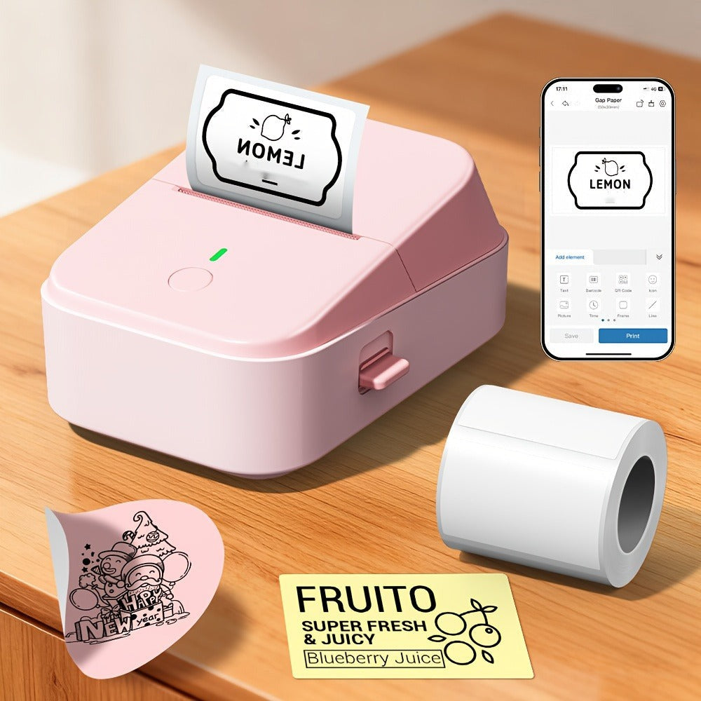 Impresora Térmica Inalámbrica Portátil PM260B | Ancho Compatible de 30-50mm, Ancho de Impresión de 48mm | Alta Definición de 203DPI, Conectividad Inalámbrica y USB | Múltiples Plantillas y Fuentes Para Etiquetas, Recibos, Fotos | Asistente Para Uso Domést