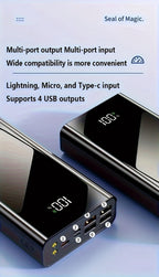 Cargador USB rápido de 50000 mAh de capacidad extragrande con pantalla LED, linterna y reserva de energía de emergencia - Luz de camping para exteriores para iPhone, Android y dispositivos digitales, regalo de festividades