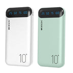 Paquete de 2 baterías externas, banco de poder de 22,5 vatios y 10000 mAh, cargador portátil con carga rápida LED, compatible con teléfonos inteligentes, tabletas, etc.