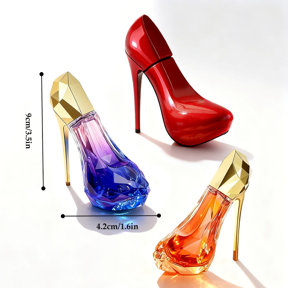 Set de regalo de perfume High-Heel (Opción de combo popular de 2 piezas de 60 ml/3 piezas de 90 ml) | Aromas a Ámbar Amaderado + Amaderado Floral + Frutal Floral Almizclado, Mezcla de múltiples aromas | Regalo ideal para inauguración de casa, Navidad, Hal