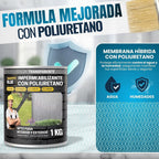 [Brocha de Regalo] Impermeabilizante Transparente con Poliuretano, Sellador Impermeable Fugas Agua, Revestimiento Impermeable Definitivo, Hidrofugante Invisible para Techos, Terrazas y Exteriores