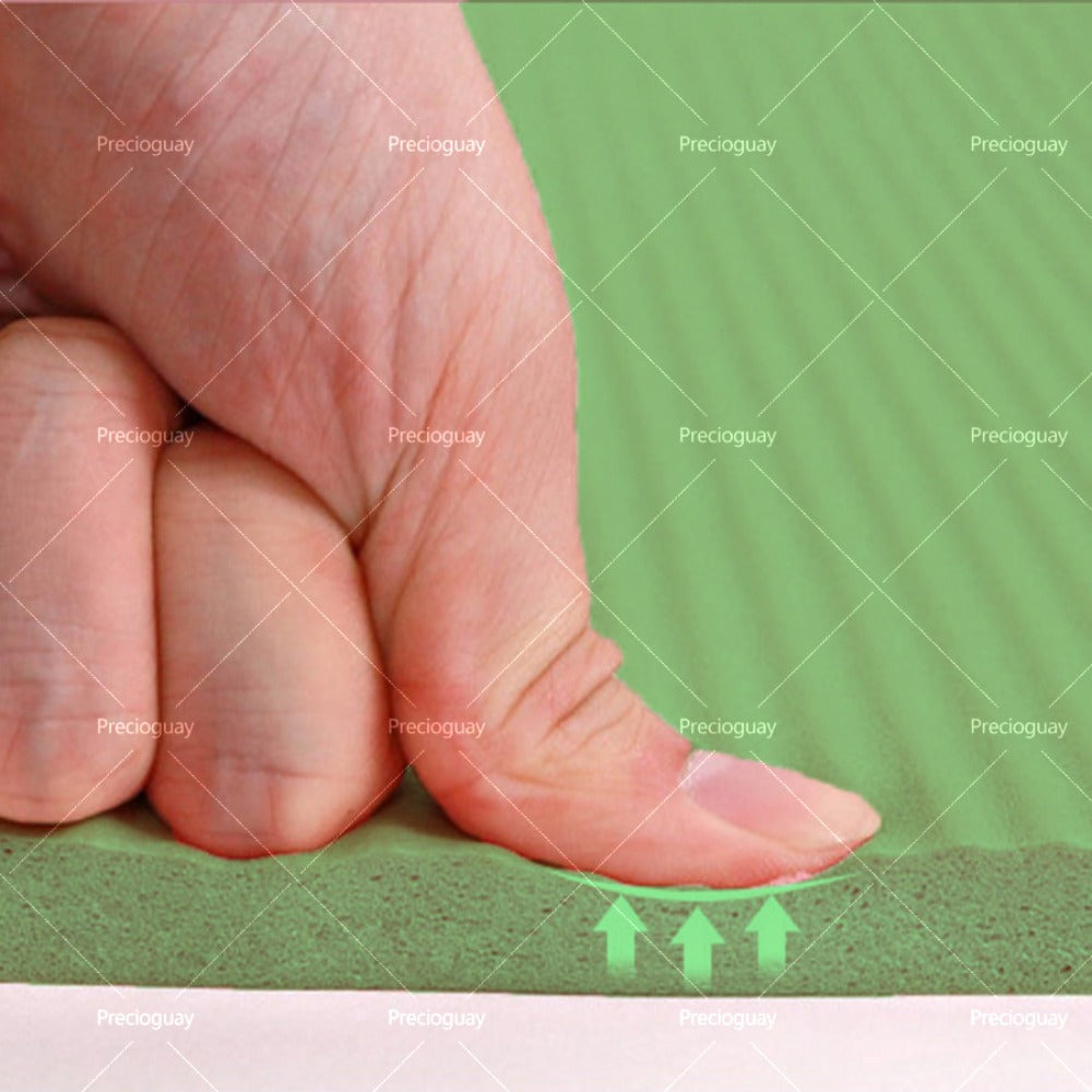 Alfombra de yoga de 3.3 mm - Alfombra de ejercicio antideslizante para yoga, Pilates, estiramientos, ejercicios en el suelo y fitness, negro
