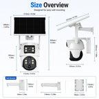 Cámara de Seguridad Exterior XIAOVV: Ofrece Versiones WiFi 2.4G o 4G LTE; Cámara PTZ con Zoom de 10x | Carga Solar | Rotación Horizontal de 355° y Rotación Vertical de 90° | Detección de Movimiento con IA, Área de Detección, Audio Bidireccional, Almacenam
