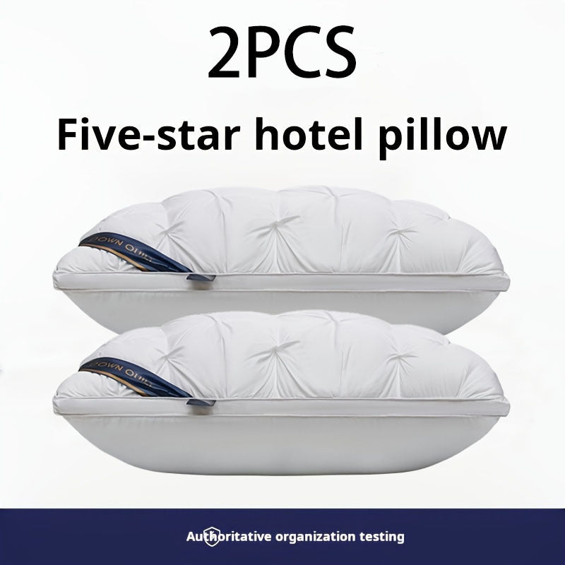 1/2 Piezas de Almohadas de Soporte para el Cuello para un Sueño Relajante, Suaves y Cómodas,Almohada Alta 900g Núcleo de Almohada para Dormir, Absorbe la Humedad y es Transpirable, Adecuadas para Dormitorio, Sala de Estar, Decoración del Hogar