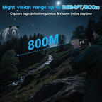 Binoculares de visión nocturna 4K HD, gafas de visión nocturna con pantalla de 3 pulgadas y linterna, adecuadas para la caza al aire libre en la oscuridad, seguridad para acampar, observación de la vida silvestre, zoom digital 10X, batería incorporada de