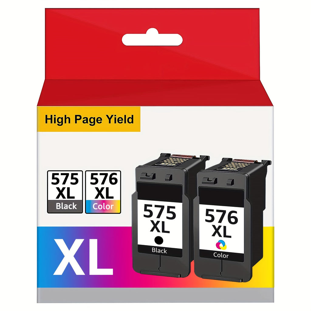 Cartuchos de tinta 575 XL 576 XL compatibles con Canon 575 576 Cartuchos de tinta para impresoras Negro y Color para Canon PIXMA TS3550i TR4750i TR4751i TS3551i Paquete de 2