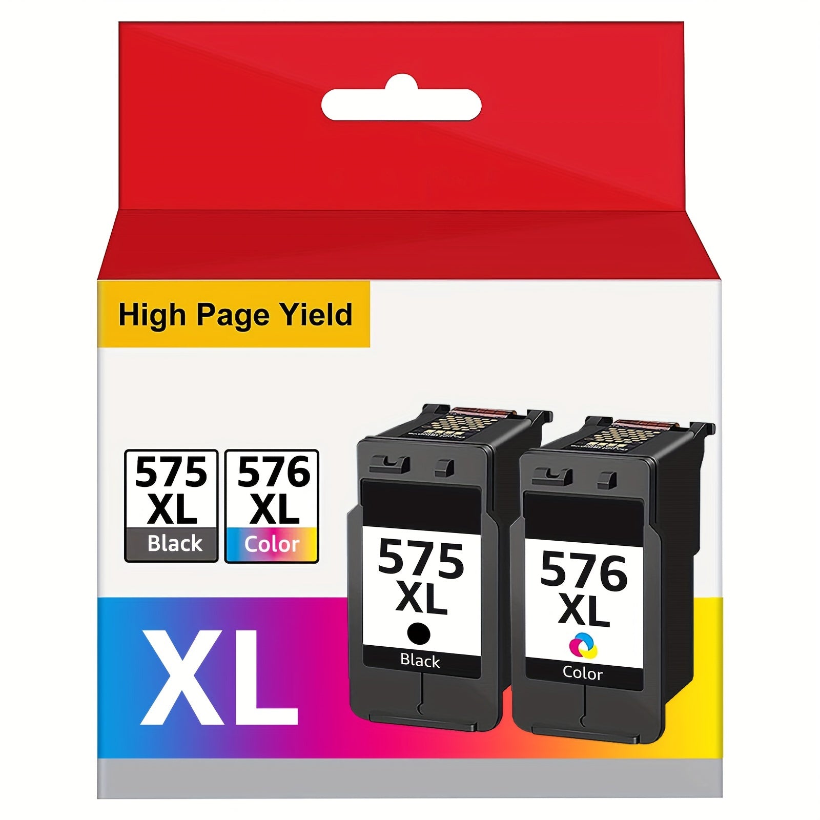 Cartuchos de tinta 575 XL 576 XL compatibles con Canon 575 576 Cartuchos de tinta para impresoras Negro y Color para Canon PIXMA TS3550i TR4750i TR4751i TS3551i Paquete de 2