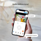 2 Piezas Cámara Binocular Solar WiFi Exterior 6MP, Detección de Humanos, Seguimiento de Movimiento, Intercomunicador Bidireccional, Visión Nocturna a Color, Alertas por Notificación