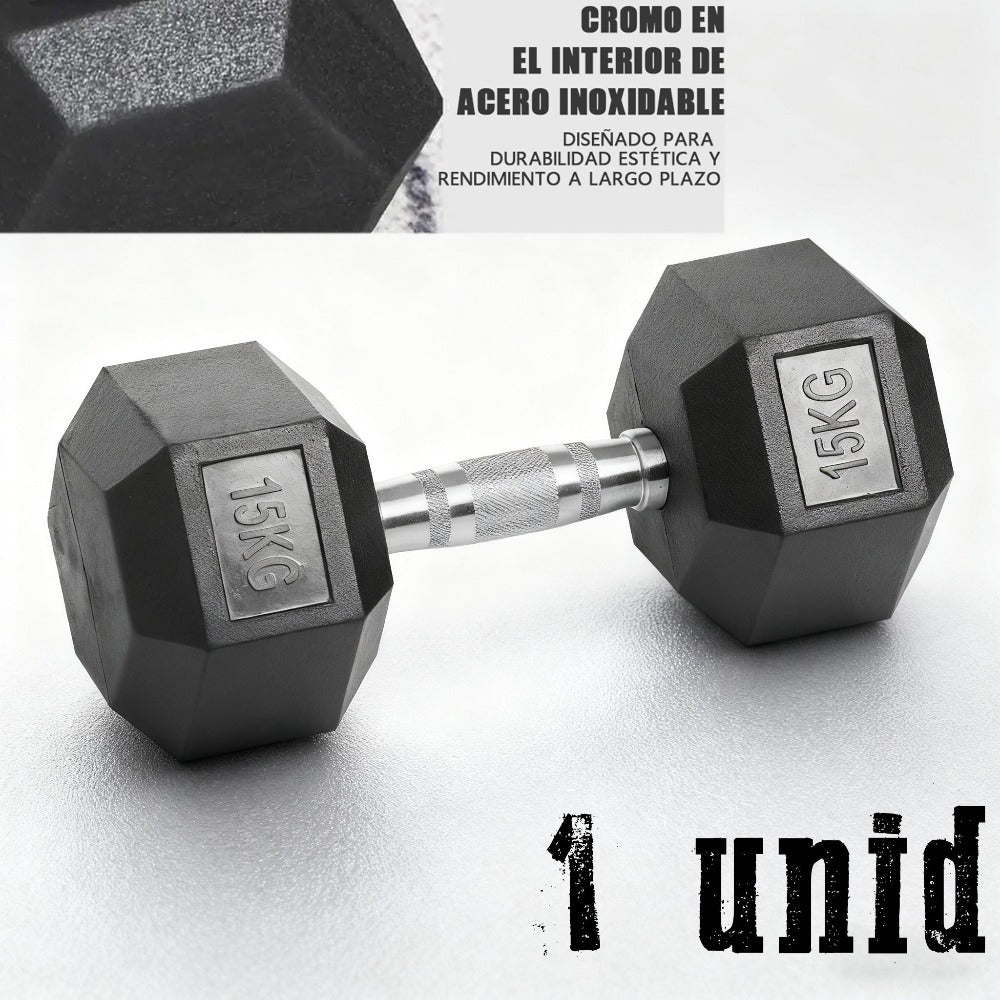 Mancuernas de hierro macizo, juego de mancuernas hexagonales de hierro fundido, con pesos de 2,5 kg, 5 kg, 7,5 kg, 10 kg, 12,5 kg, 15 kg, 20 kg y 25 kg, adecuados para entrenamientos en casa y en el gimnasio, ideales para el entrenamiento de brazos, yoga