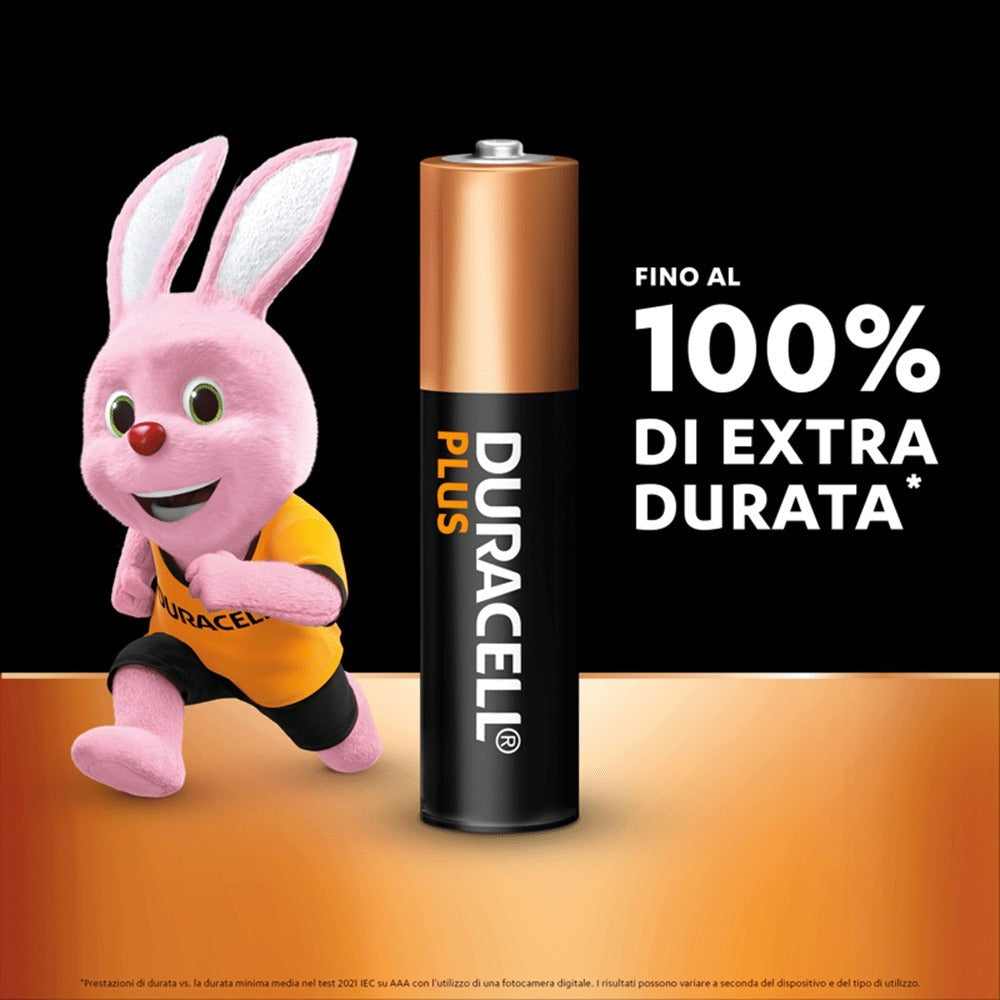 Paquete de 12 pilas AAA alcalinas Duracell Plus Mini Stilo de larga duración