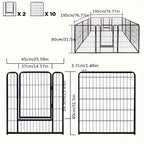 Parque de juegos para cachorros, recinto exterior de 6/8/12/16 piezas, corral para perros, 80 x 65 cm, plegable, resistente a la intemperie, para uso interior/exterior
