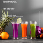 Licuadora de 400W con un gran conducto de alimentación para frutas y verduras enteras, fácil de limpiar, diseño centrífugo de acero inoxidable, base antideslizante, extremo plateado