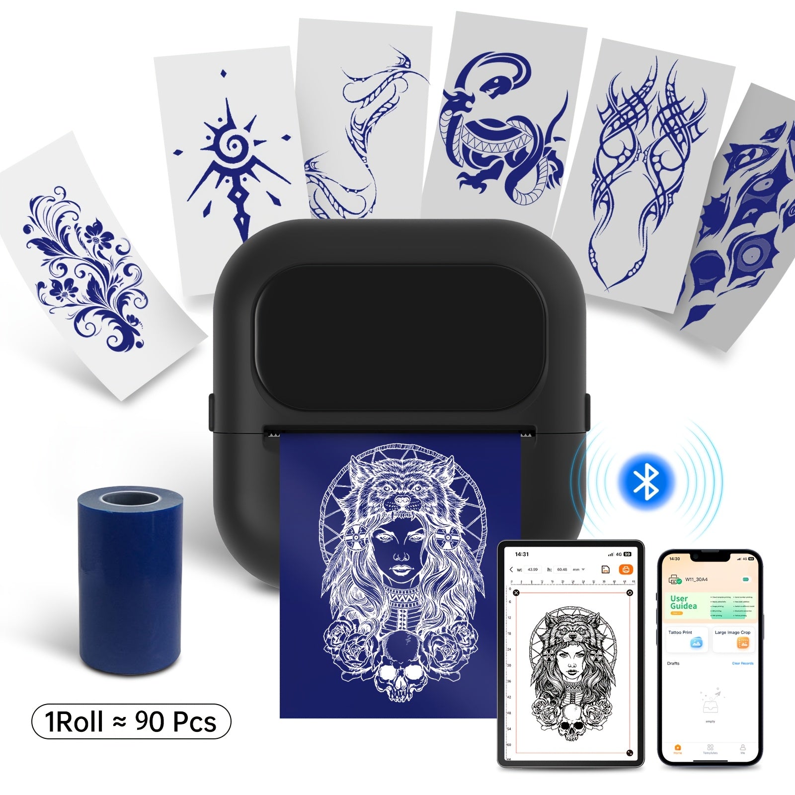 Impresora térmica | Mini Impresora Térmica de Esténcil para Tatuajes 2026, Nueva Versión Mejorada, Impresora Portátil de Transferencia de