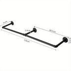 Perchero tubular de pared de estilo industrial, extraíble para sala de estar, dormitorio, vestíbulo, baño,