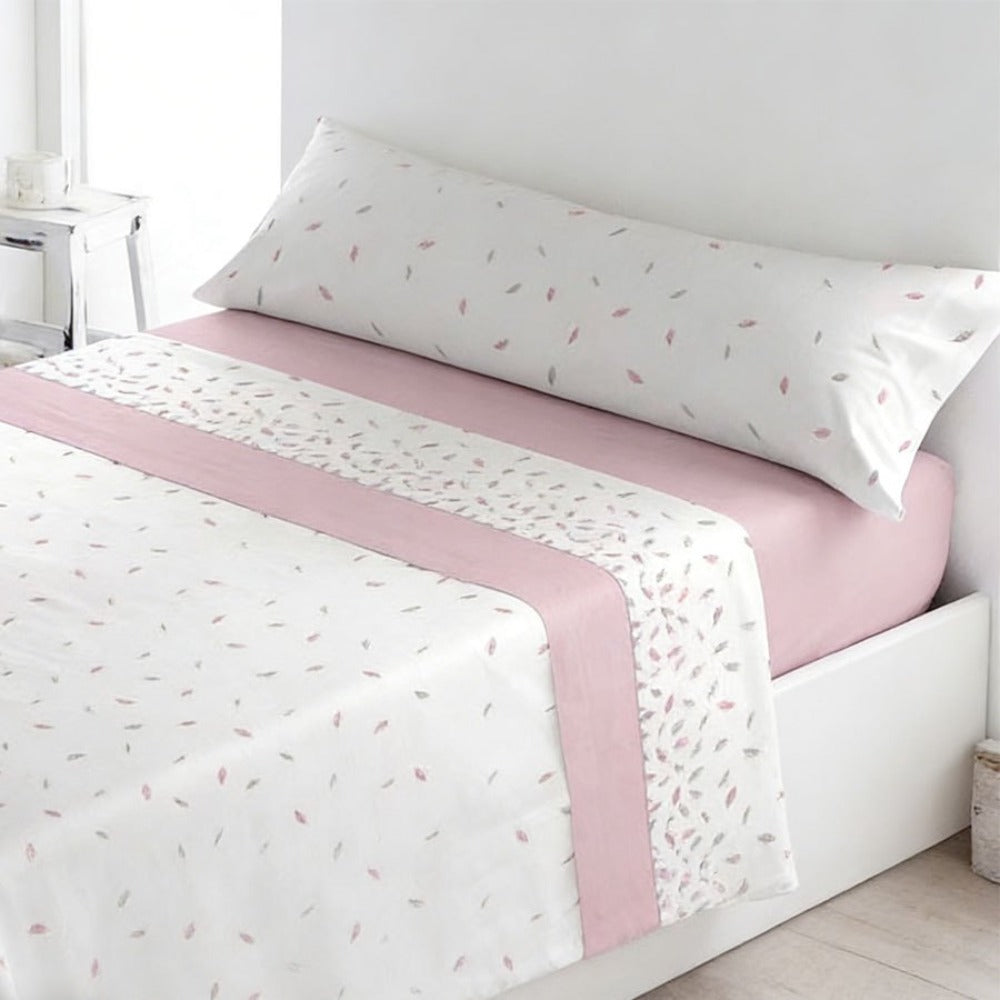 Juego de ropa de cama (Sábana ajustable, Cubrecama, Funda de almohada) | Juego de sábanas estampadas de 3 piezas | Primavera/Verano | Múltiples estilos | Tejido suave | 180cm - Múltiples tamaños disponibles