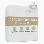 H HANSEL HOME Protector de Colchón de Rizo con Capa Impermeable de TPU, Funda colchon Cubrecolchón, Impermeable Confortable Ajustable Transpirable Blanco, Adaptable para Cama 90/135/150/180cm